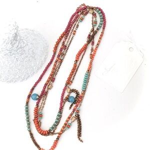 Boho Multicolour Beaded Necklace